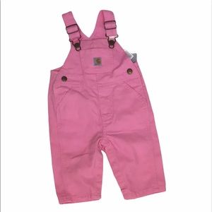 Carhartt Pink Bib Overalls Coveralls Baby Girl 3mo